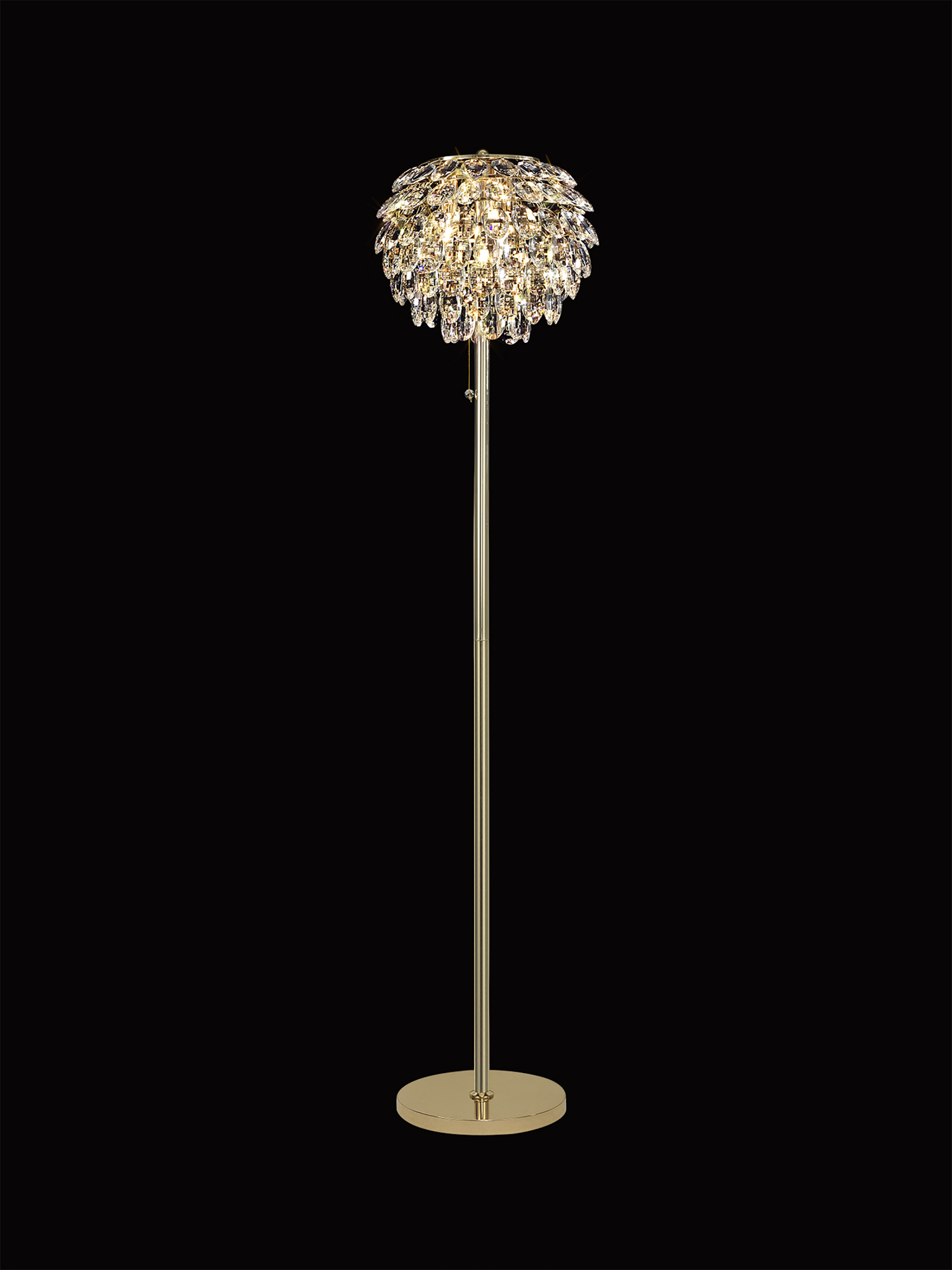 Coniston French Gold Crystal Floor Lamps Diyas Designer Floor Lamps 